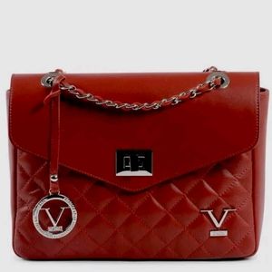 Versace crossbody purse/red 100%leather